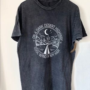 Eagles Fan Tshirt, On a Dark Desert Highway Cool Wind in My Hair tshirt